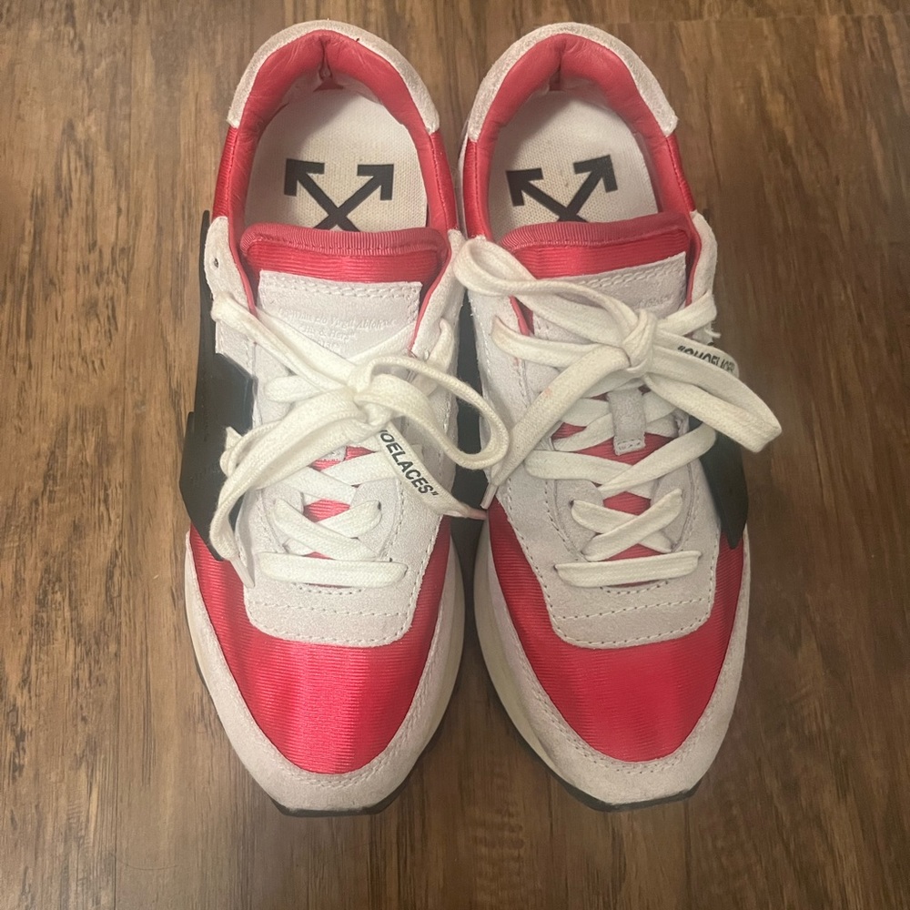 Off-White Pink and Black Sneakers - Picture 3 of 8